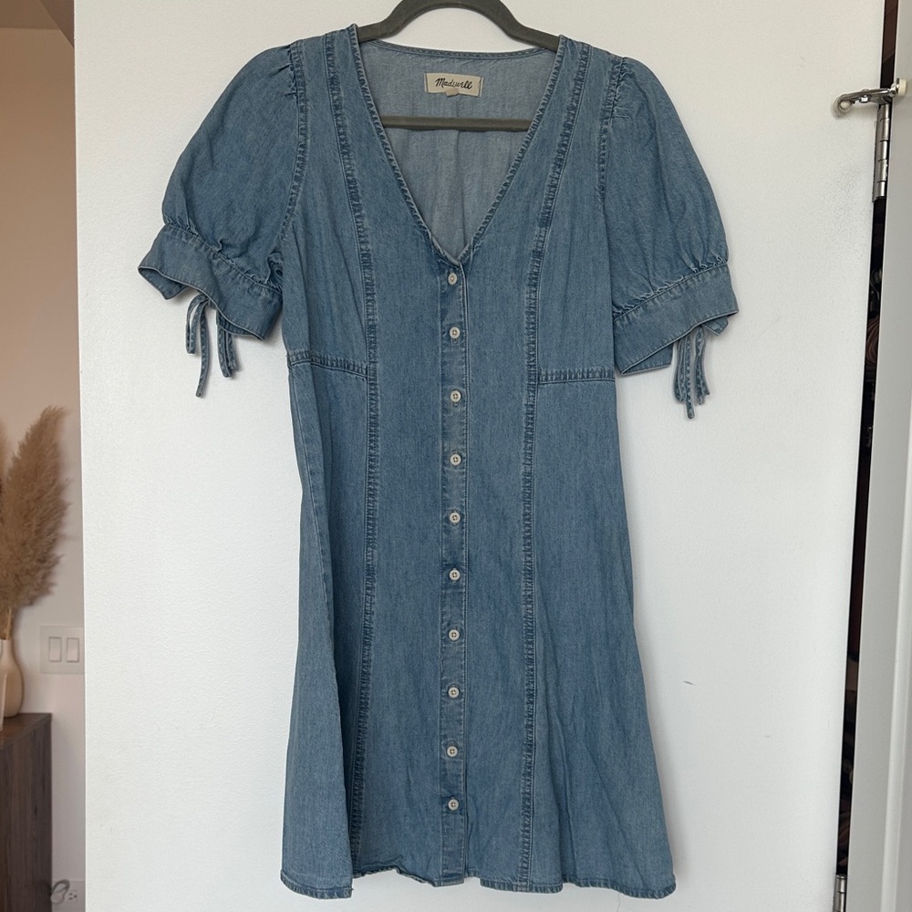 Madewell Blue Denim Button-Down Dress